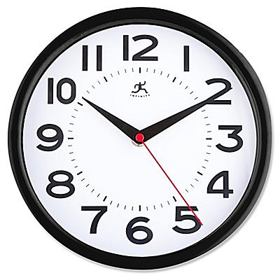 Reloj de Pared - 9, Negro H-3085BL - Uline