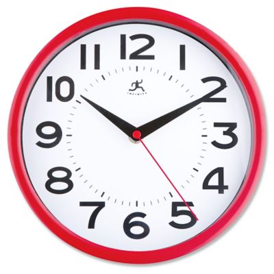 Reloj de Pared - 9, Negro H-3085BL - Uline