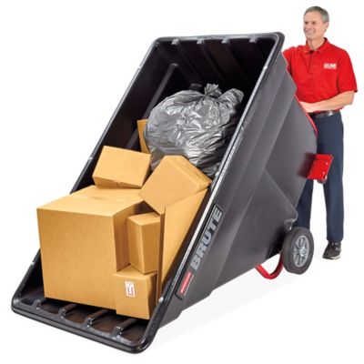 Rubbermaid Commercial Products 1 cu. yd. Utility Duty Tilt Truck RCP1314BLA  - The Home Depot