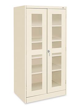 Industrial Clear-View Cabinet - 36 x 24 x 72", Assembled, Tan H-3109AT