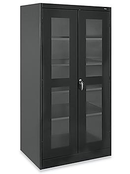 Industrial Clear-View Cabinet - 36 x 24 x 72", Unassembled, Black H-3109BL