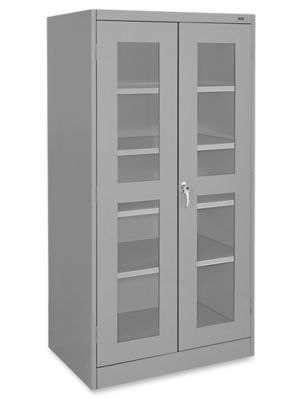 Industrial Clear-View Cabinet - 36 x 24 x 72, Unassembled, Tan H-3109T -  Uline