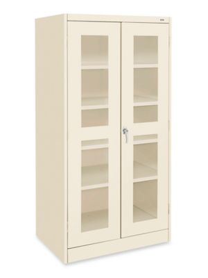 Industrial Clear-View Cabinet - 36 x 24 x 72", Unassembled, Tan H-3109T