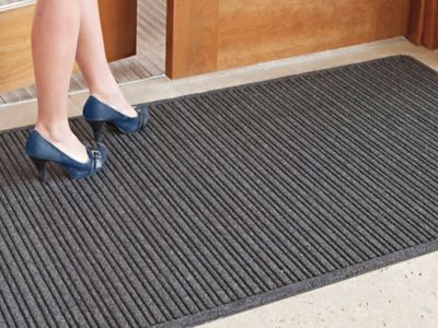 Ribbed Entry Carpet Mat - 3 x 10', Charcoal H-3111GR