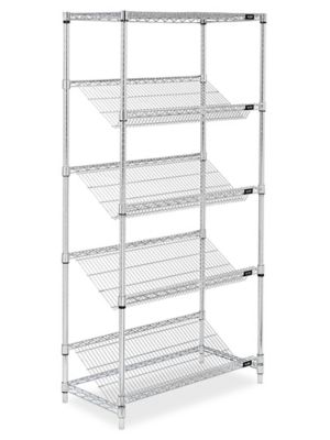 Slanted Wire Shelving - 36 x 18 x 72" H-3124