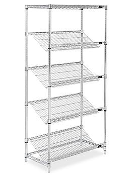 Slanted Wire Shelving - 36 x 18 x 72" H-3124