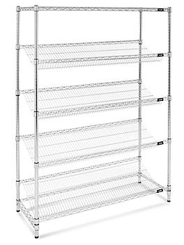 Slanted Wire Shelving - 48 x 18 x 72" H-3125