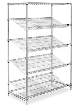Slanted Wire Shelving - 48 x 24 x 72" H-3127