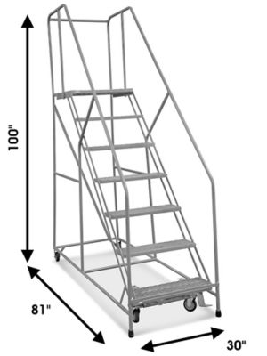 7 step on sale rolling ladder