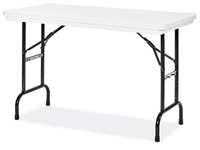  Deluxe Folding Table - 48 x 24", Adjustable Height