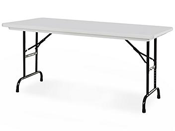 Deluxe Folding Table - 48 x 24", Adjustable Height, Light Gray H-3137AGR