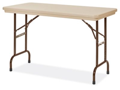 Economy Folding Table - 48 x 24, White H-4208FOL-W - Uline