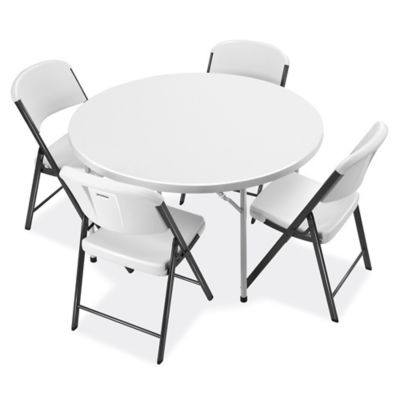 Economy Folding Table - 48 x 24, White H-4208FOL-W - Uline