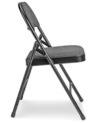 Deluxe Fabric Padded Folding Chair - Black H-3139BL - Uline