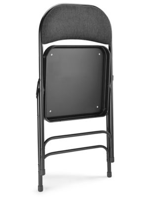 Deluxe Fabric Padded Folding Chair - Black - ULINE Canada - Qty of 4 - H-3139BL