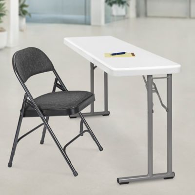 Deluxe Fabric Padded Folding Chair - Black H-3139BL - ULINE