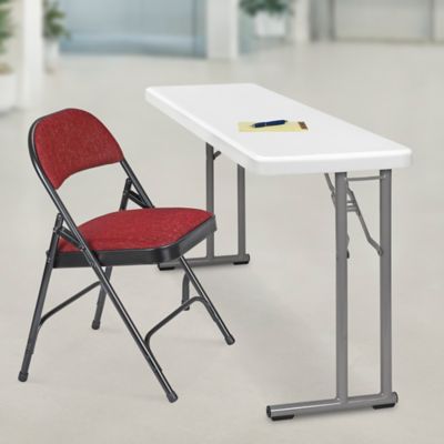 Deluxe Fabric Padded Folding Chair - Burgundy H-3139BU - Uline