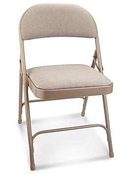 Deluxe Fabric Padded Folding Chair - Tan H-3139T