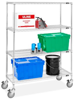 Chrome Mobile Shelving - 48 x 18 x 69" H-3156