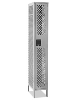 Uline Industrial Lockers - Ventilated, Single Tier, 1 Wide, Assembled, 12" Wide, 18" Deep H-3159