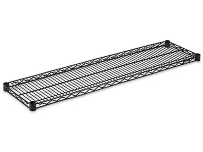 Tablettes supplémentaires en fil de métal – 48 x 12 po, noir