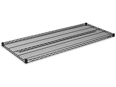 Tablettes supplémentaires en fil de métal – 60 x 24 po, noir