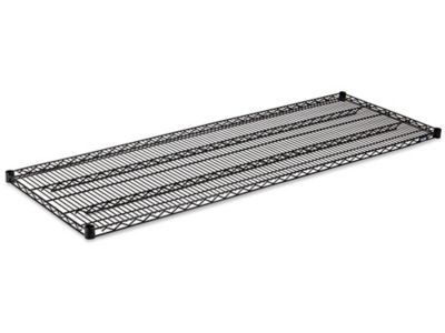 Tablettes supplémentaires en fil de métal – 72 x 24 po, noir