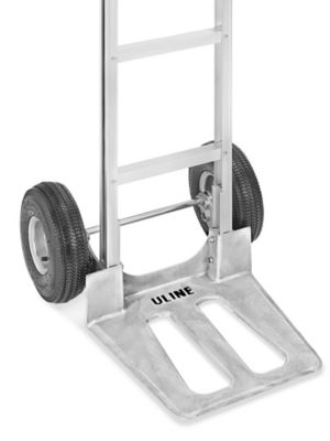 Uline Loop Handle Aluminum Hand Truck - XL Nose Plate, Pneumatic Wheels