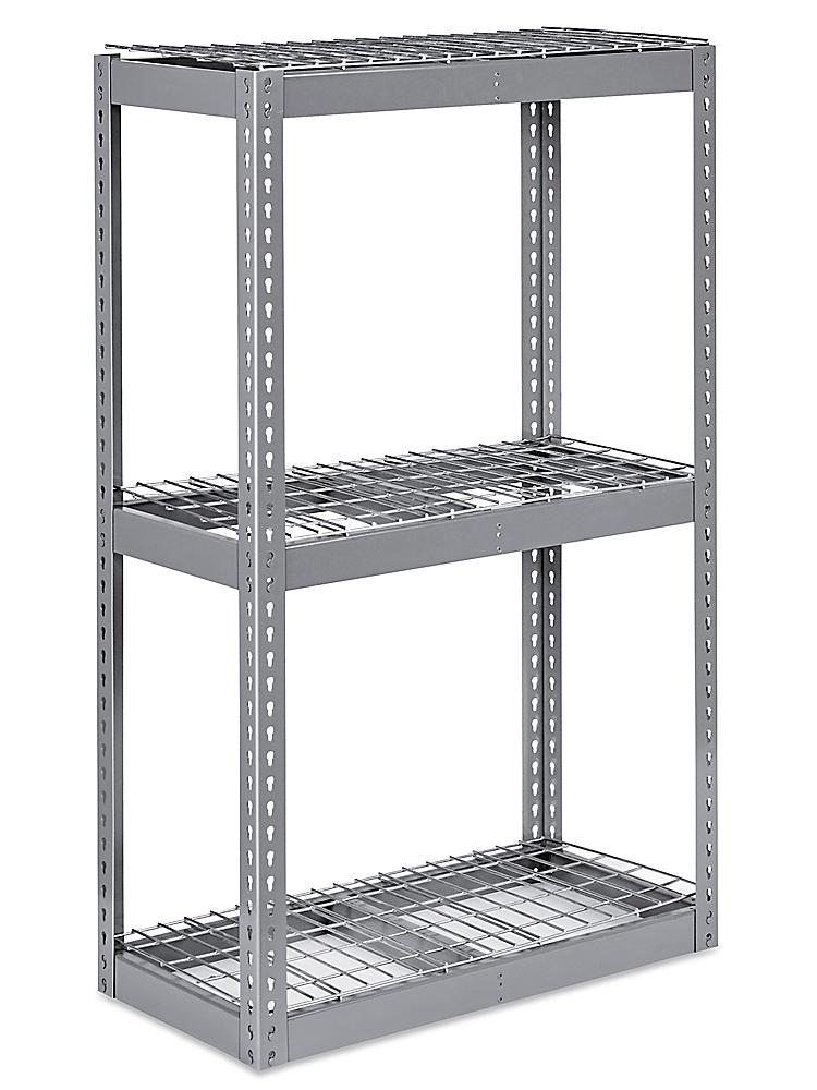Wide Span Storage Rack Wire Decking, Uline Shelving Assembly