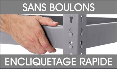 Encliquetage rapide et sans boulons