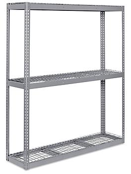 Wide Span Storage Rack - Wire Decking, 72 x 18 x 84" H-3270