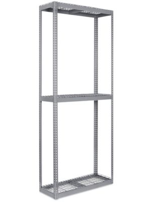Wide Span Storage Rack - Wire Decking, 48 x 18 x 120" H-3302