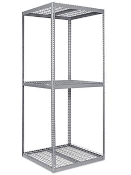 Wide Span Storage Rack - Wire Decking, 48 x 48 x 120" H-3305
