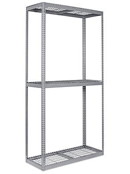 Wide Span Storage Rack - Wire Decking, 60 x 24 x 120" H-3307
