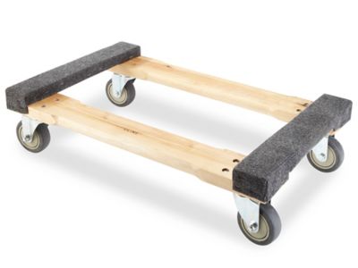 Standard Hardwood Carpet End Dolly - 4" Casters, 1,000 lb Capacity H-3318