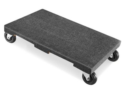 Solid Top Carpeted Dolly - 30 x 18", 4" Casters H-3321