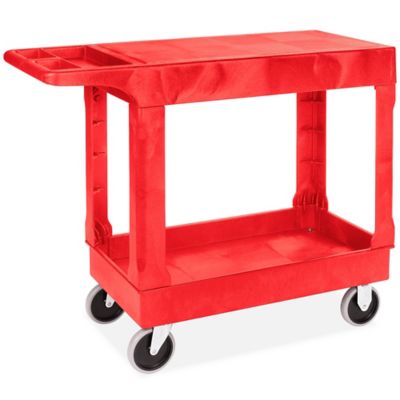 Uline Flat Shelf Utility Cart 38 x 17 x 33", Red H3324R Uline