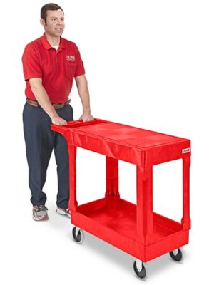 Uline Utility Cart - 45 x 25 x 33, Red H-2504R - Uline