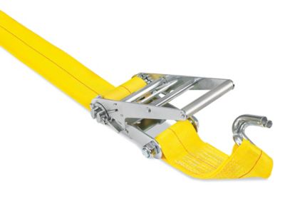 LiftAll&reg; Extra Wide Ratchet Tie Downs - U-Hook, 4" x 27' H-3340