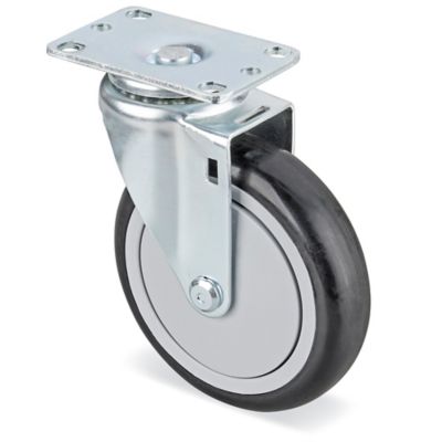 Polyurethane Caster for Welded Stainless Steel Carts - Swivel, 5 x 1 1/4" H-3351-SWVL