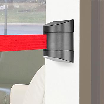 Crowd Control with Retractable Belt - Wall Mount, Red, 15' H-3360R