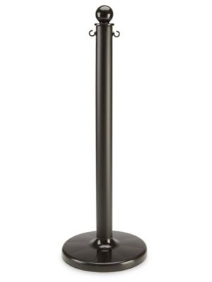 Plastic Crowd Control Post - Flat Base, Black H-3361BL