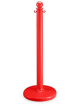 Plastic Crowd Control Post - Flat Base, Red H-3361R