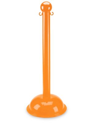 Plastic Crowd Control Post - Dome Base, Orange H-3362O