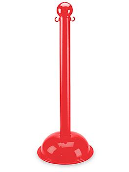Plastic Crowd Control Post - Dome Base, Red H-3362R