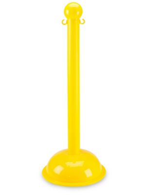 Plastic Crowd Control Post - Dome Base, Yellow H-3362Y