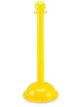 Plastic Crowd Control Post - Dome Base, Yellow H-3362Y
