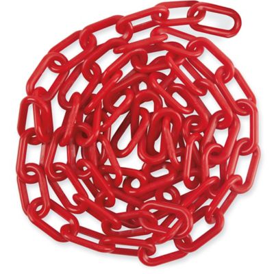 Plastic Barrier Chain - 8', Red