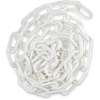 Plastic Barrier Chain - 8', White H-3363W