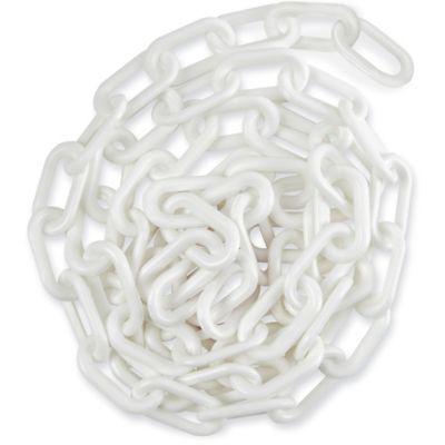 Plastic Barrier Chain - 8', White